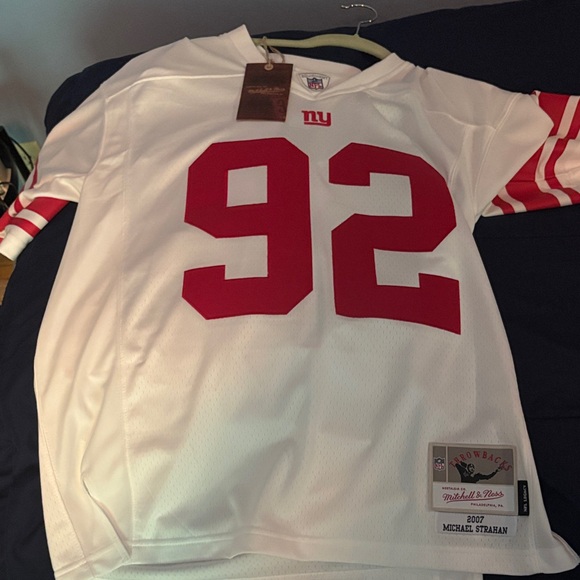 Mitchell & Ness Red and White NFL Jersey - Picture 1 of 5